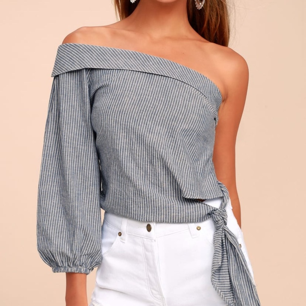 Free People Get Down One Shoulder Top